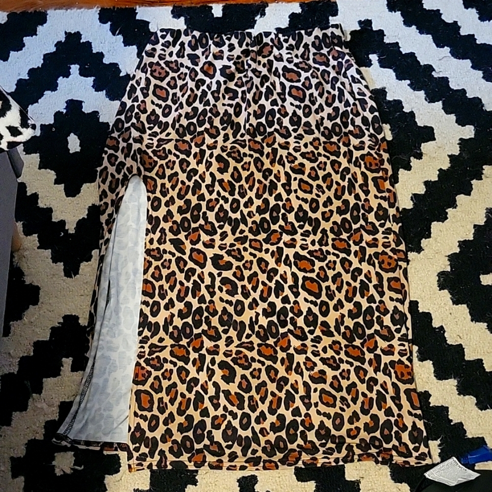 Cheetah print skirt